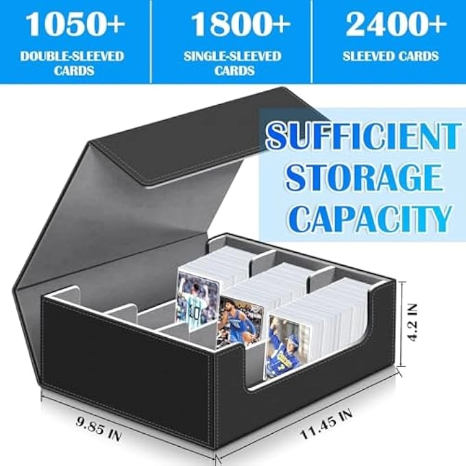 Storage Box for Trading Cards - 1800+ Card Capacity