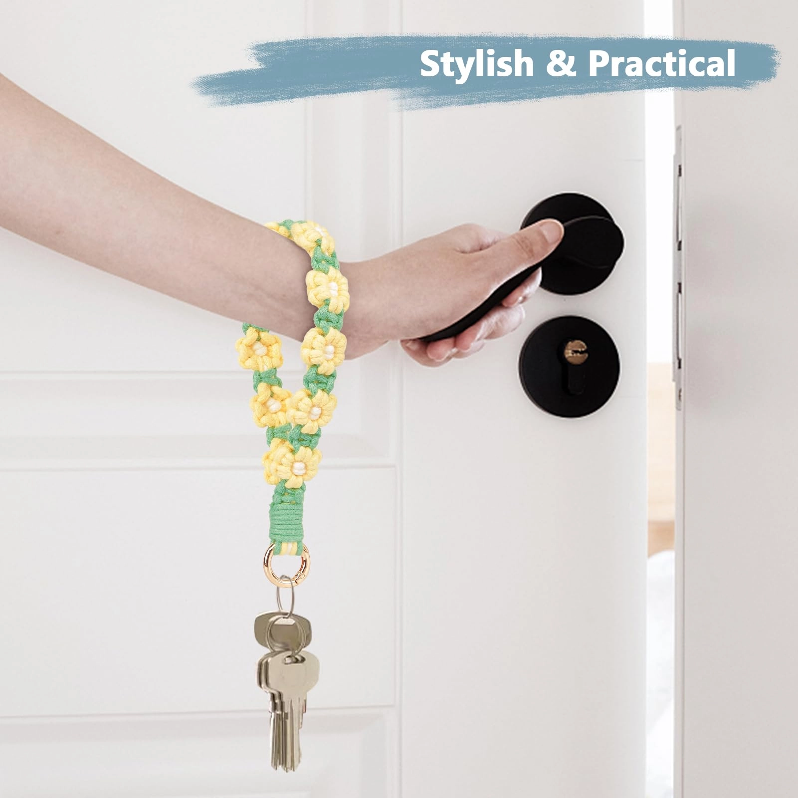 Boho Macrame Keychain - Car