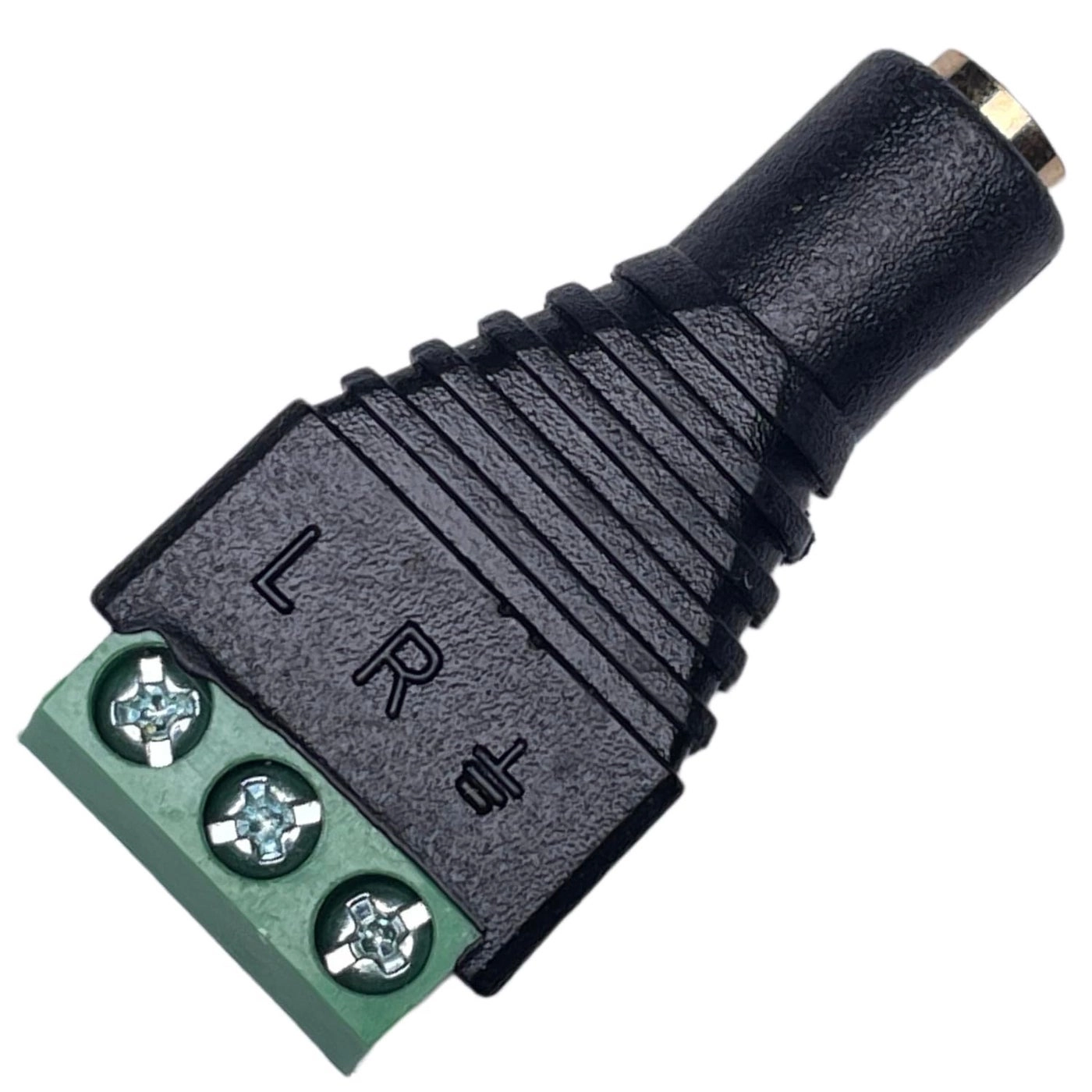 3.5mm Stereo TRS Female Jack to AV Screw Audio Terminal - Solder-Free 4 Pack