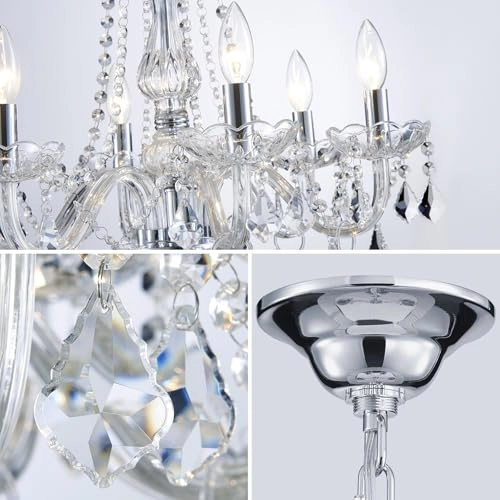K9 Crystal Chandelier - 6-Lights 27"H 22"W Gold