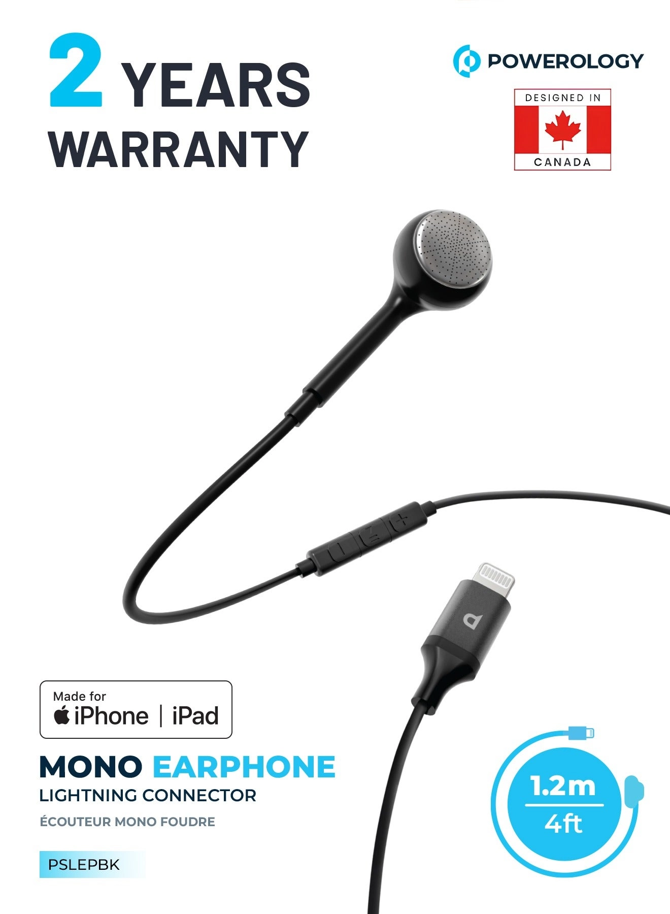 Powerology Mono Wired Earphone