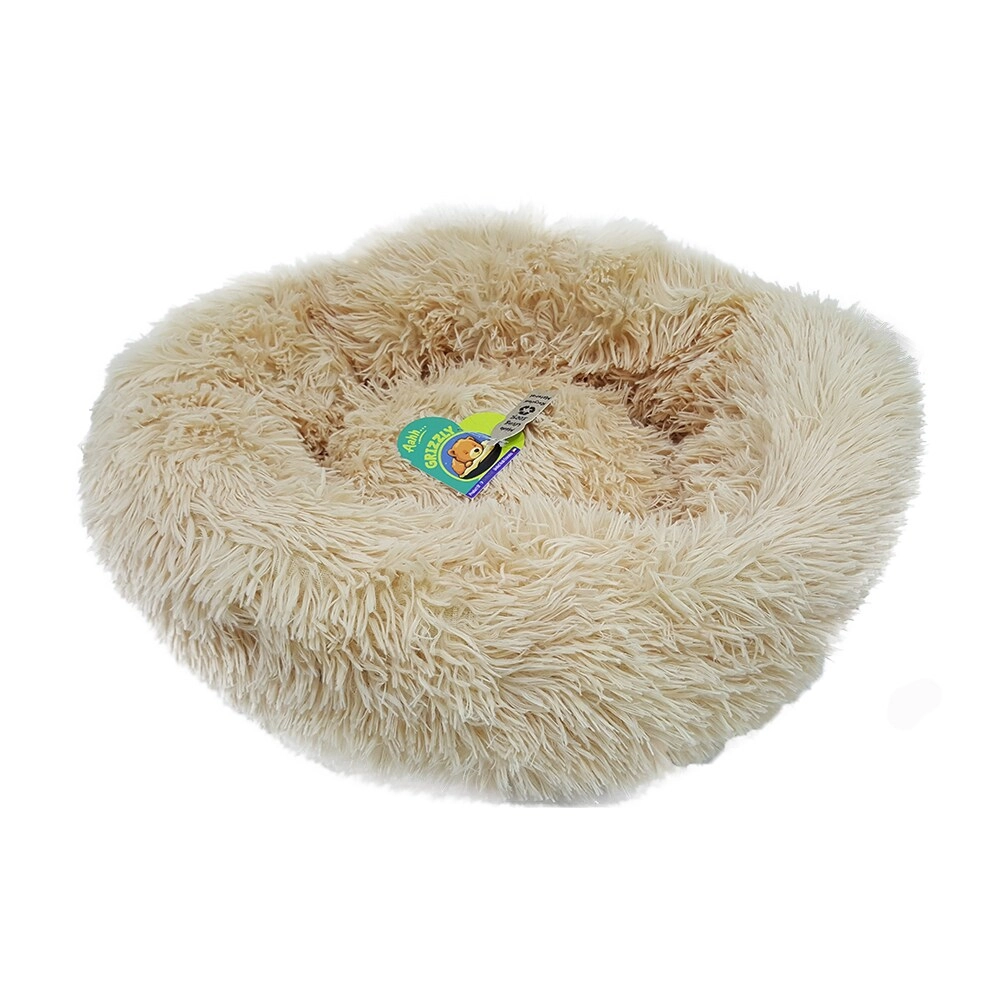Velor Round Plush Dog Bed - 50 x 15cm