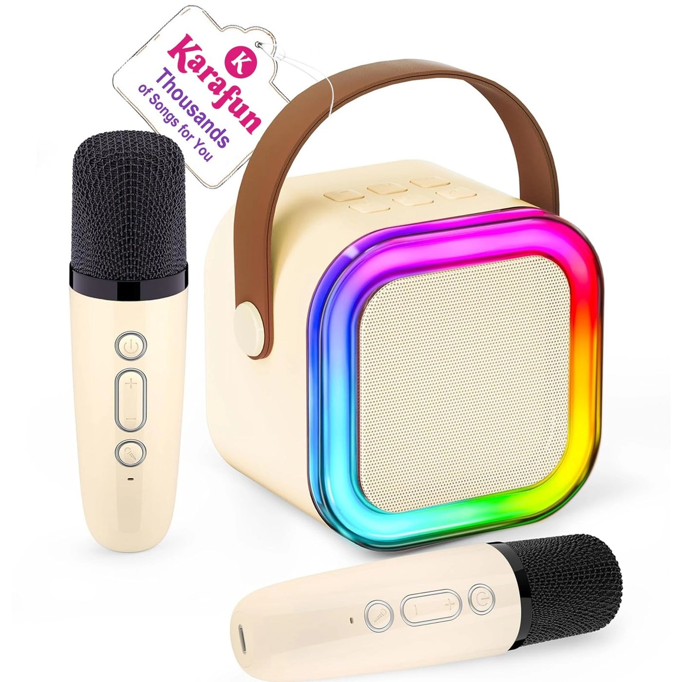 Mini Karaoke Machine - 2 Wireless Mics