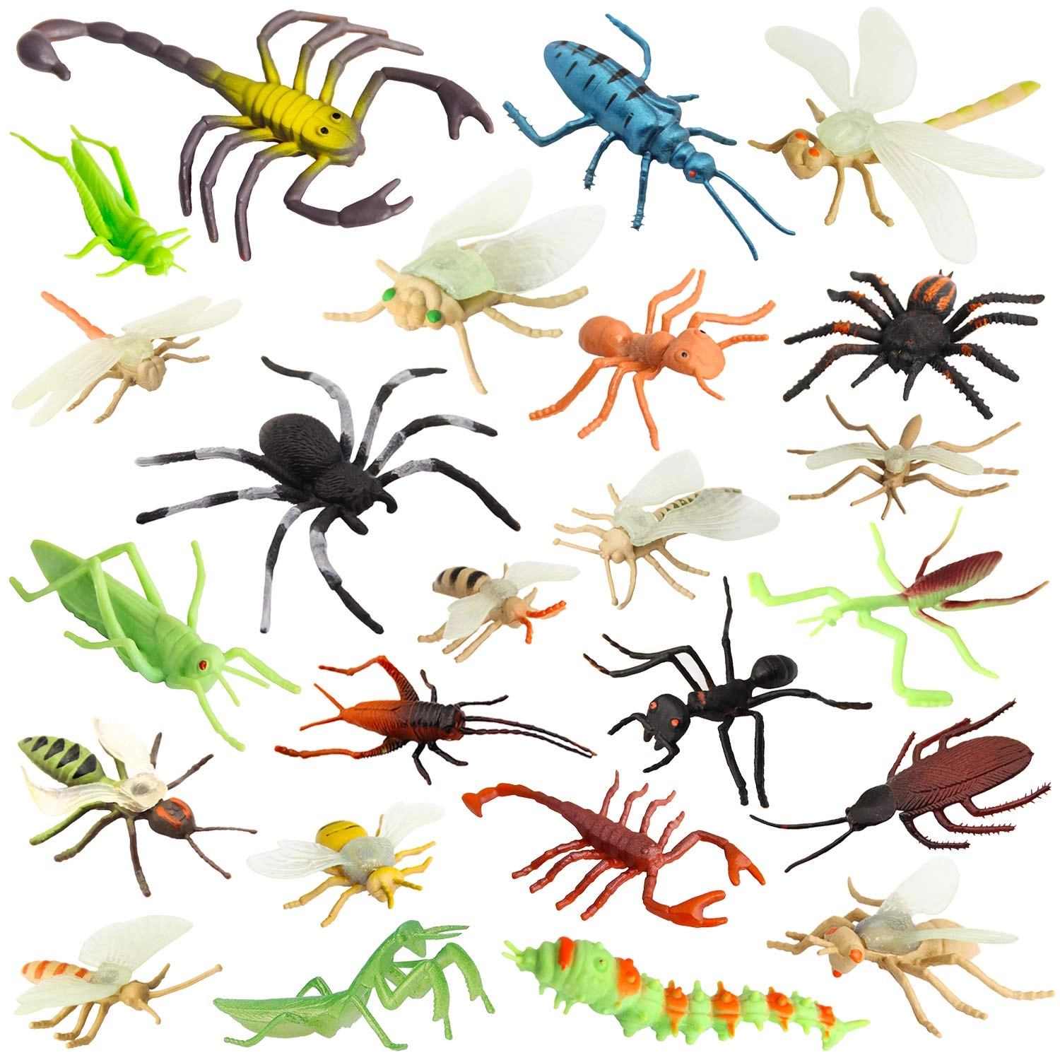 PINOWU Insect Bug Toy Figures - 24pcs