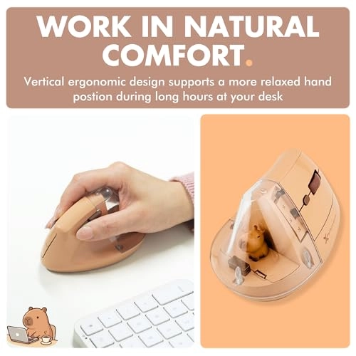Vertical Ergonomic Mouse - 2.4G wireless receiver Bluetooth