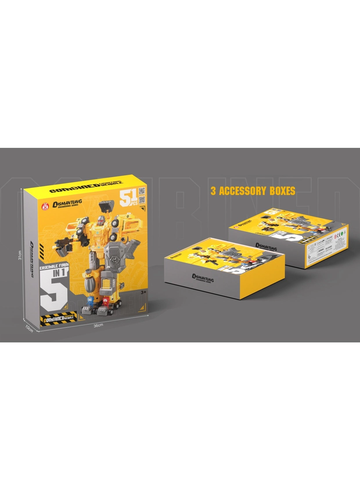 Magni Mates 5-in-1 Construction Robot Transformer