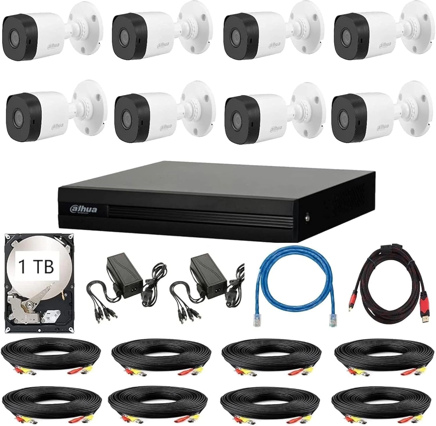 Dahua Technology 1080p HD Camera - 8 + 8CH DVR + 1TB Hard Disk