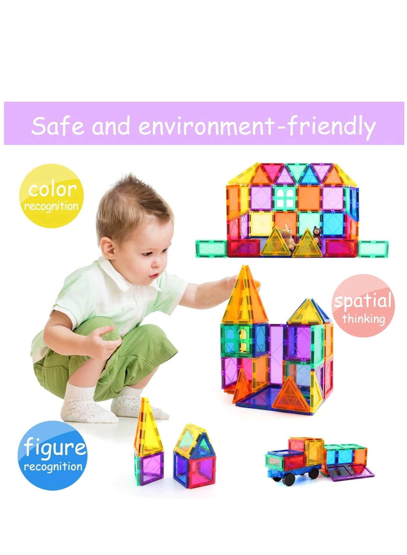 Magnetic 3D Building Blocks - 3+ 120 pieces