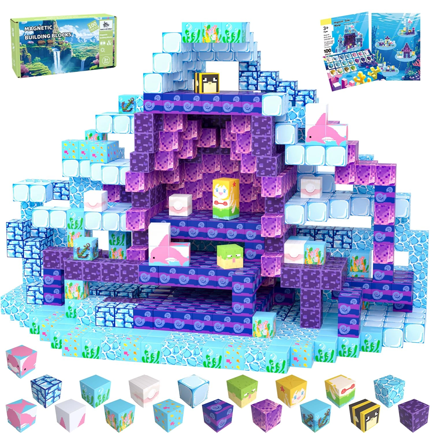 SSAWER Magnetic Blocks - Ocean World 100pcs