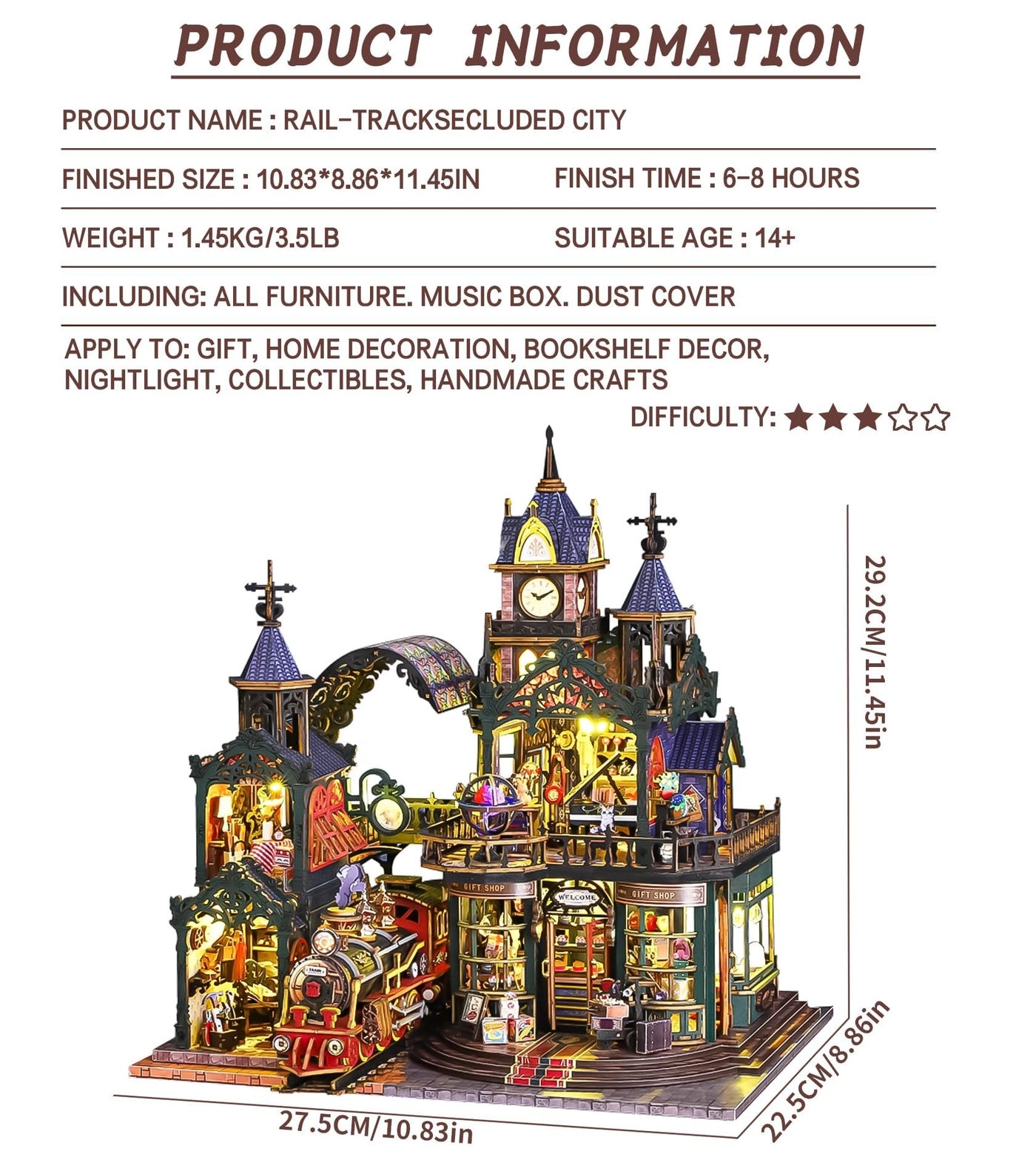 Book Nook Kit - Fantasy Train Platform