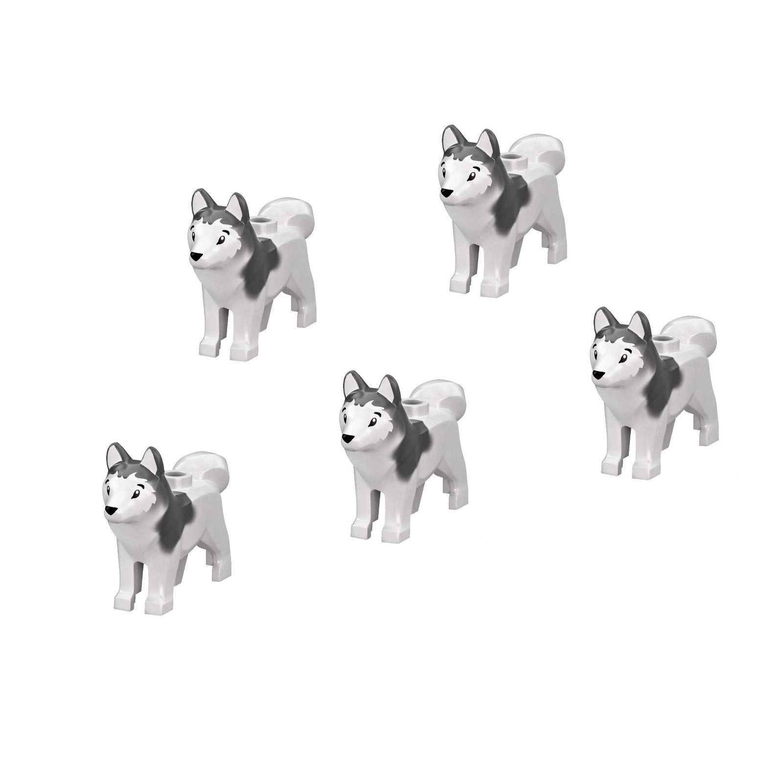LEGO Minifigure - Arctic Siberian Husky (Husky5) 5 pcs