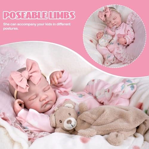 Reborn Baby Doll - 20" Vinyl Soft Cloth Body Ages 3+