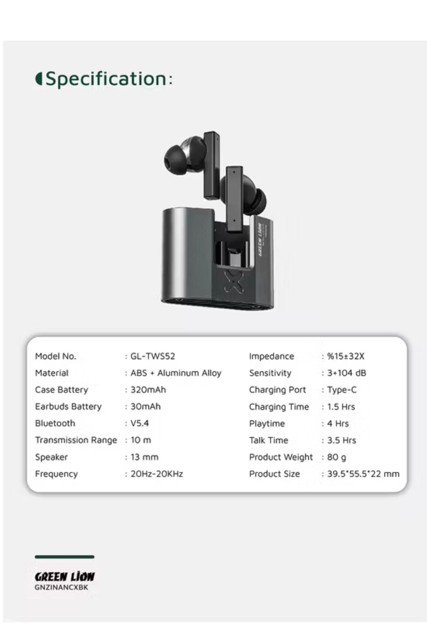 ZINC X Wireless Earbud