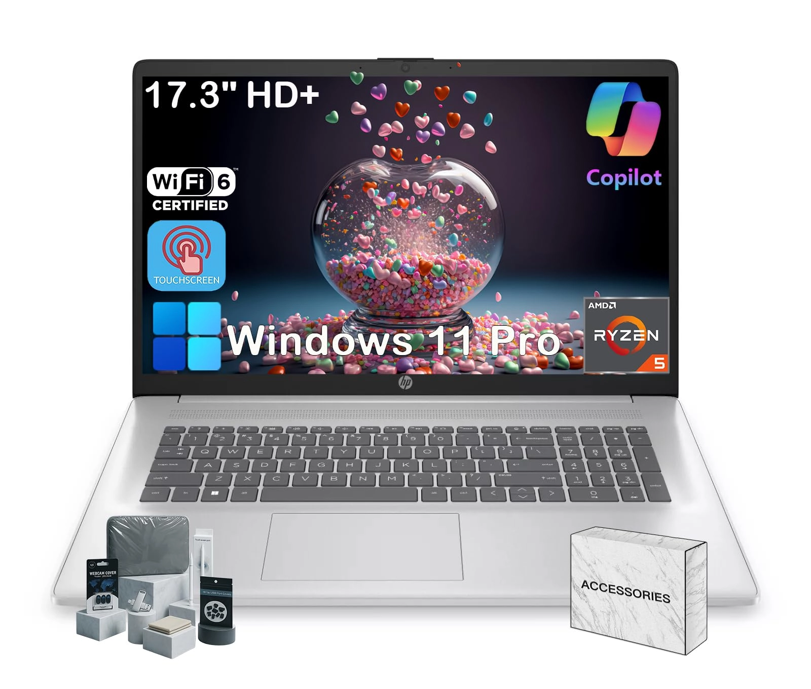 HP Laptop 17 - 17.3'' Ryzen 5-7430U 32GB DDR4 1TB SSD