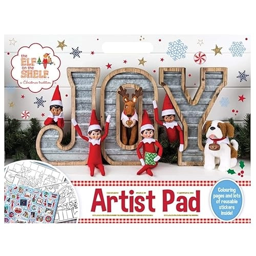 The Elf on the Shelf Artist Pad - 24 Colouring Pages and Lots of Reusable Stickers