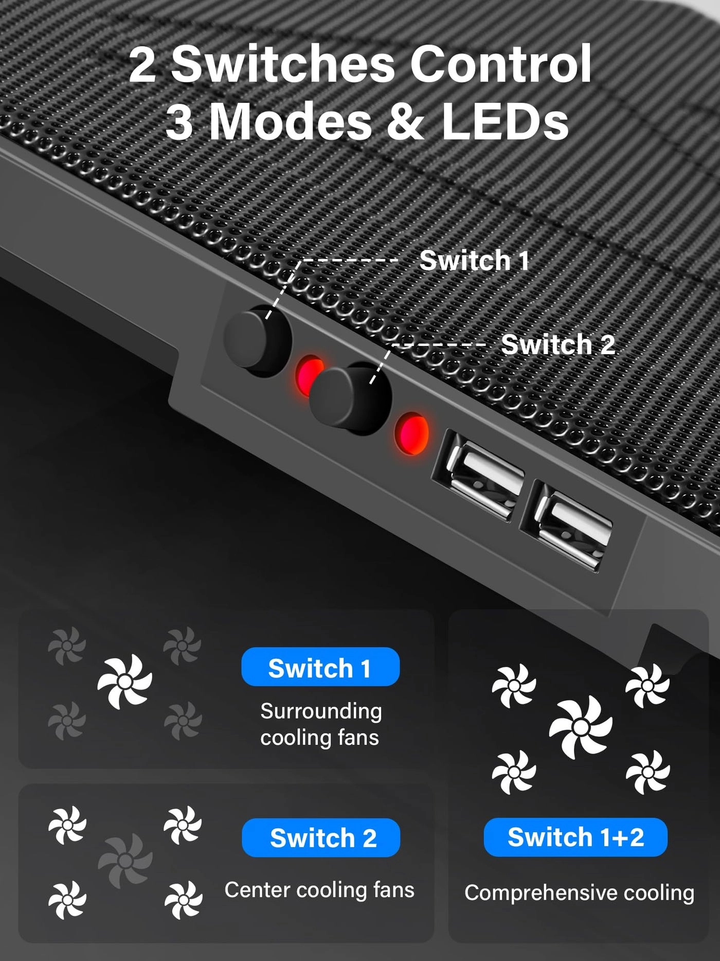 Laptop Cooling Pad - 5 12"-17"