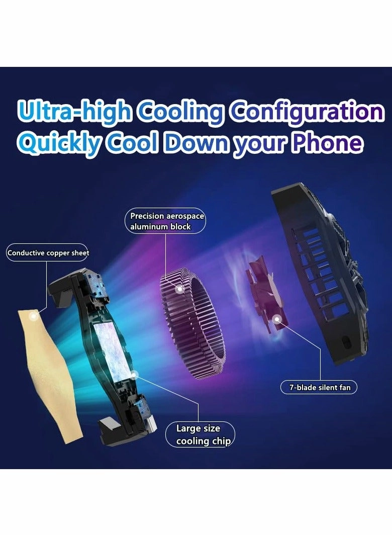 Portable RGB Phone Cooler Fan