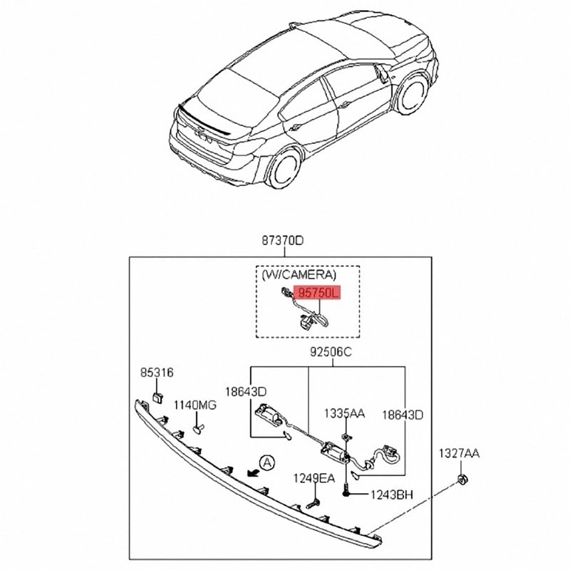 95760-B5310 - Reversing Camera For Kia K3 2016