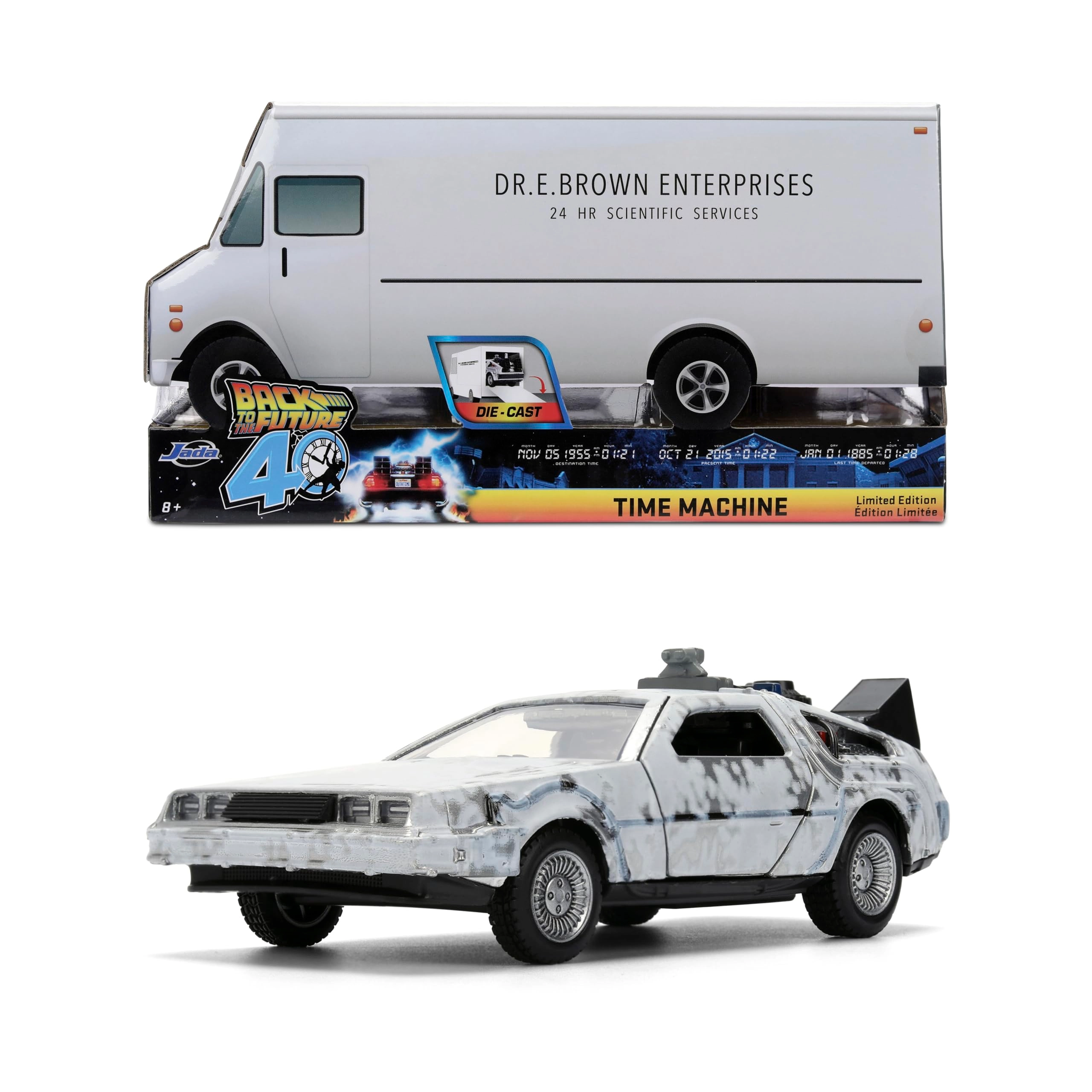 Jada Time Machine & Dr. E. Brown Truck - 1:32 Scale 40th Anniversary