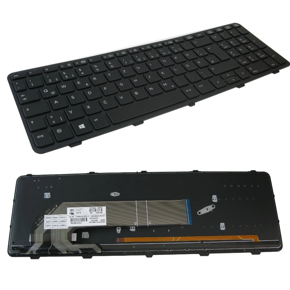 Trade-Shop Notebook Keyboard Replacement - Backlit German QWERTZ