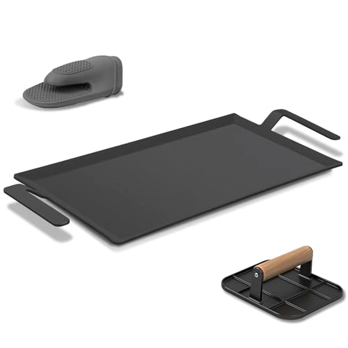 Carbon Steel Griddle - Double Burner 17.8"8.7"