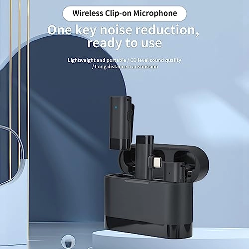 Wireless Clip on Microphone - 2 Transmitters 2.4G