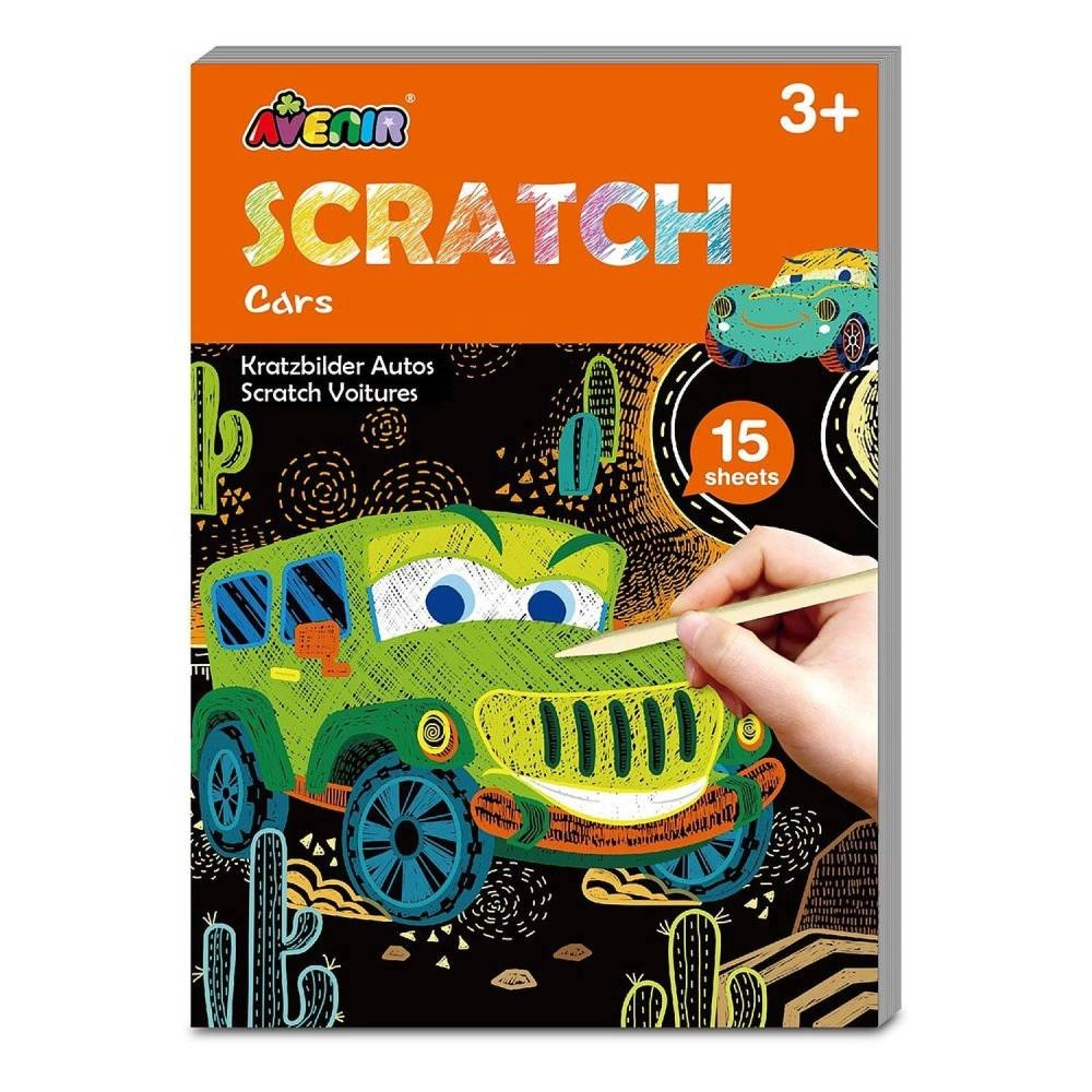 Mini Scratch Book Cars - 3+ years 15 pcs