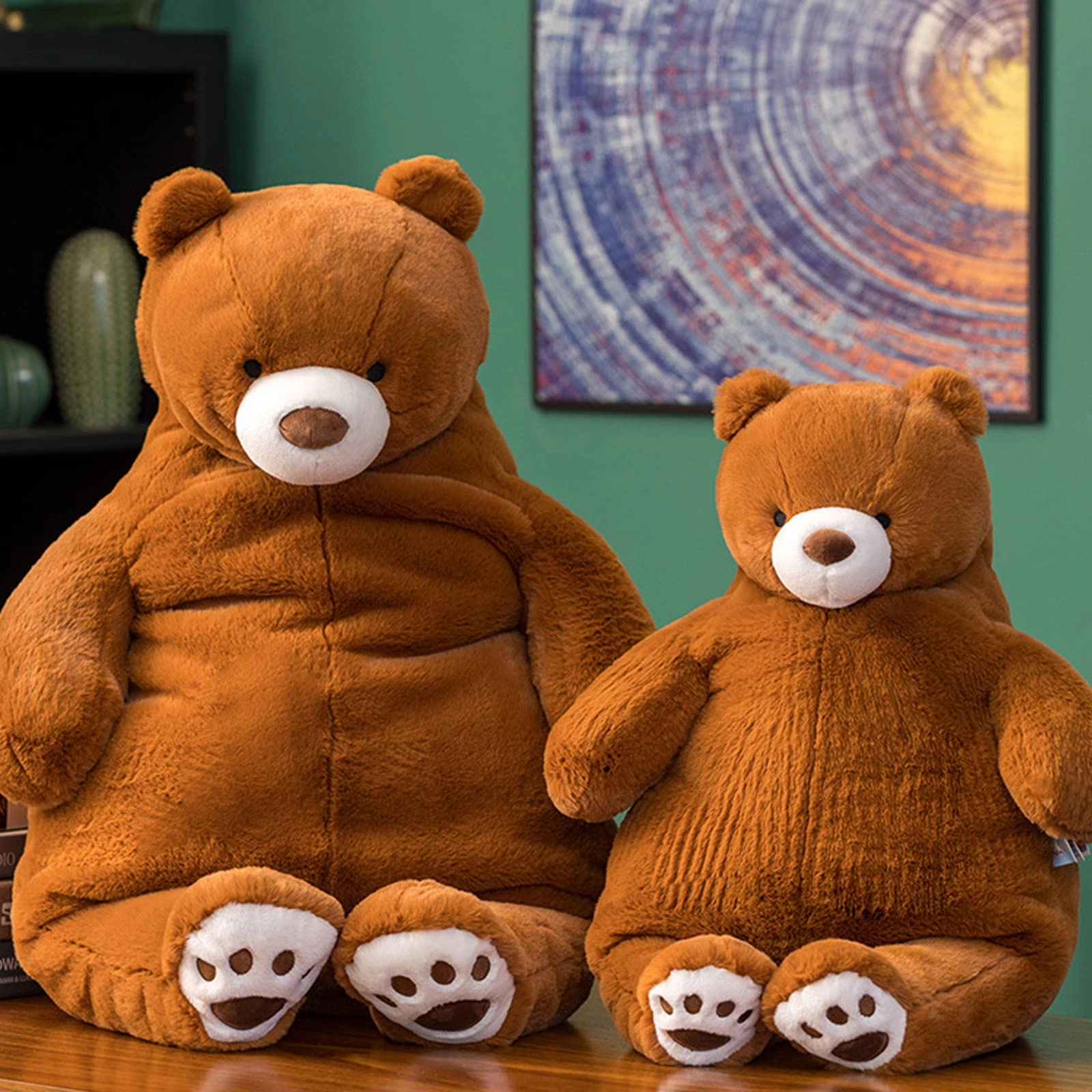 Bear - 43 cm Weighted Plush Brown