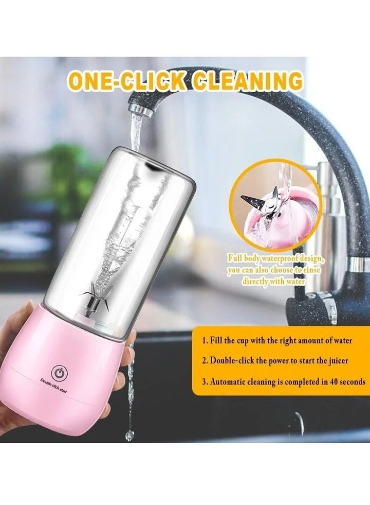 Portable Blender Smoothie Maker - Rechargeable Leakproof Lid Sip Spout