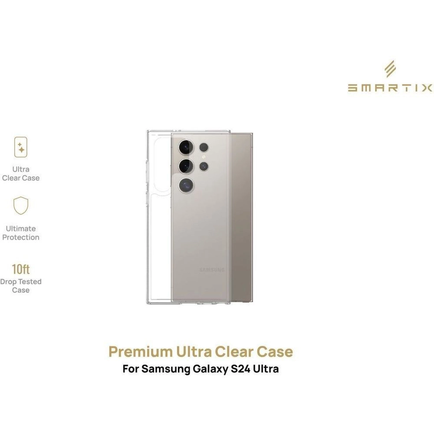 Smartix Case Clear Case for Samsung Galaxy S24 Ultra