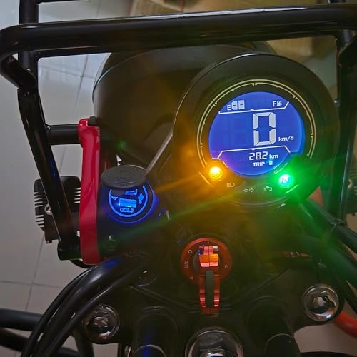 Quick Charge 3.0 Motorcycle Type-c PD Dual USB Charger Kit - 12-24V 5 Amps