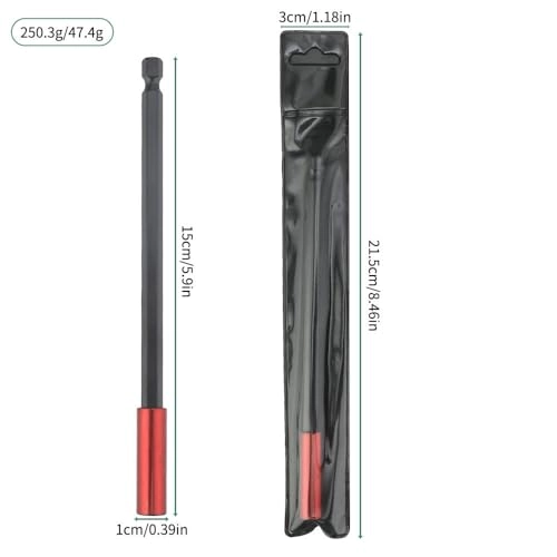 Drill Bit Extension Holder - 2, 4, 6-inch 1/4" hex shank