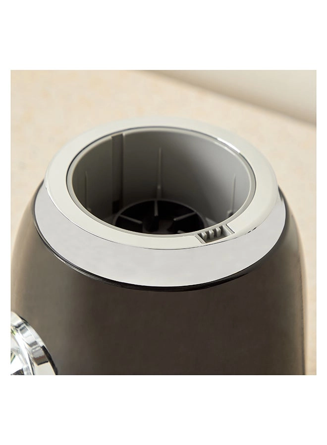 AEL-4007BL - Glass Jar Black/Silver