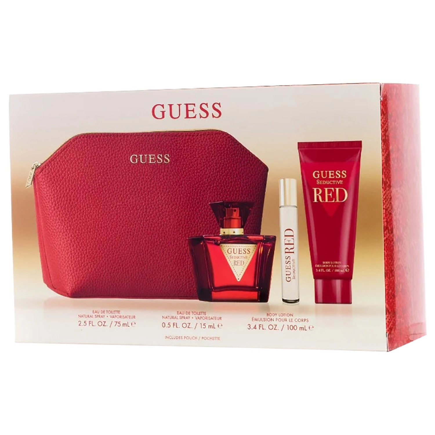Seductive Red L - 75 ml + Body Lotion - 100 ml + Mini - 15 ml + Pouch