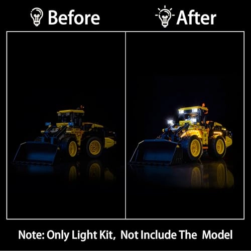 LED Light Kit for LEGO 42209 L120 Electric Wheel Loader - ABS less than 5V