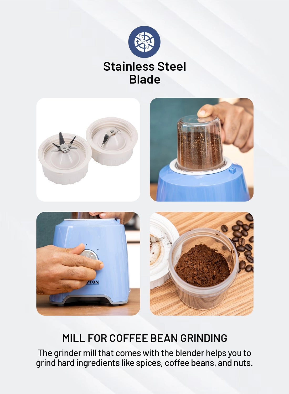 KNB6074 - 2-in-1 Unbreakable Jar Blue