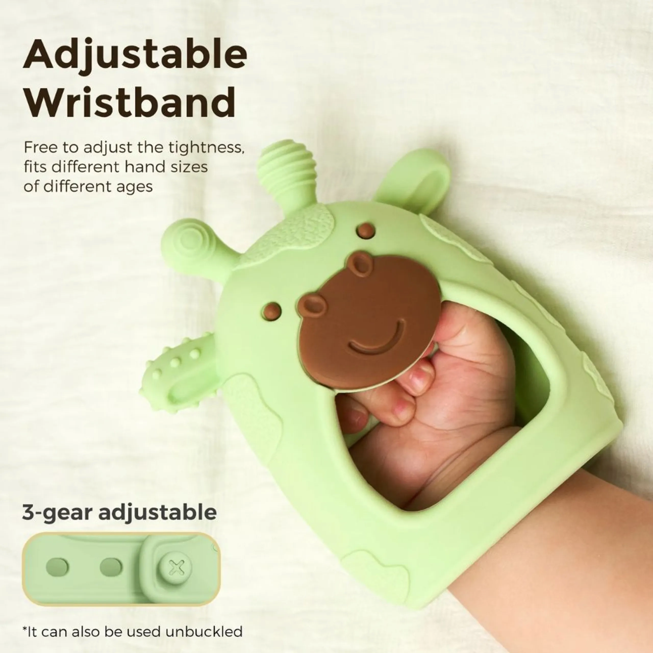 Wrist Hand Teether Toy - food-grade silicone