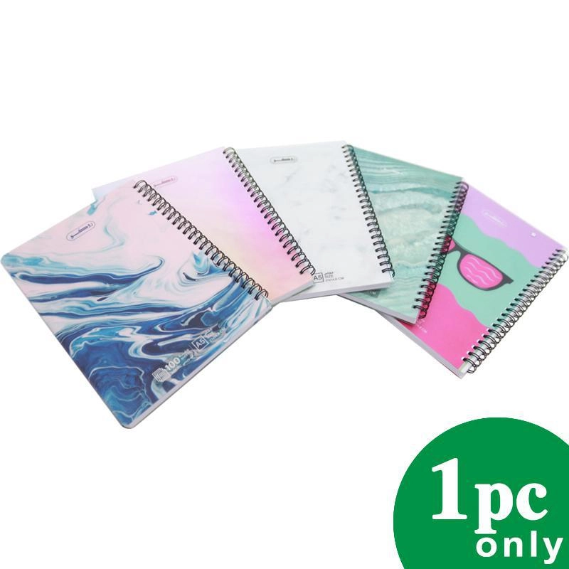 Notebook 19 X 26 cm Spiral - Grid 100 Sheets