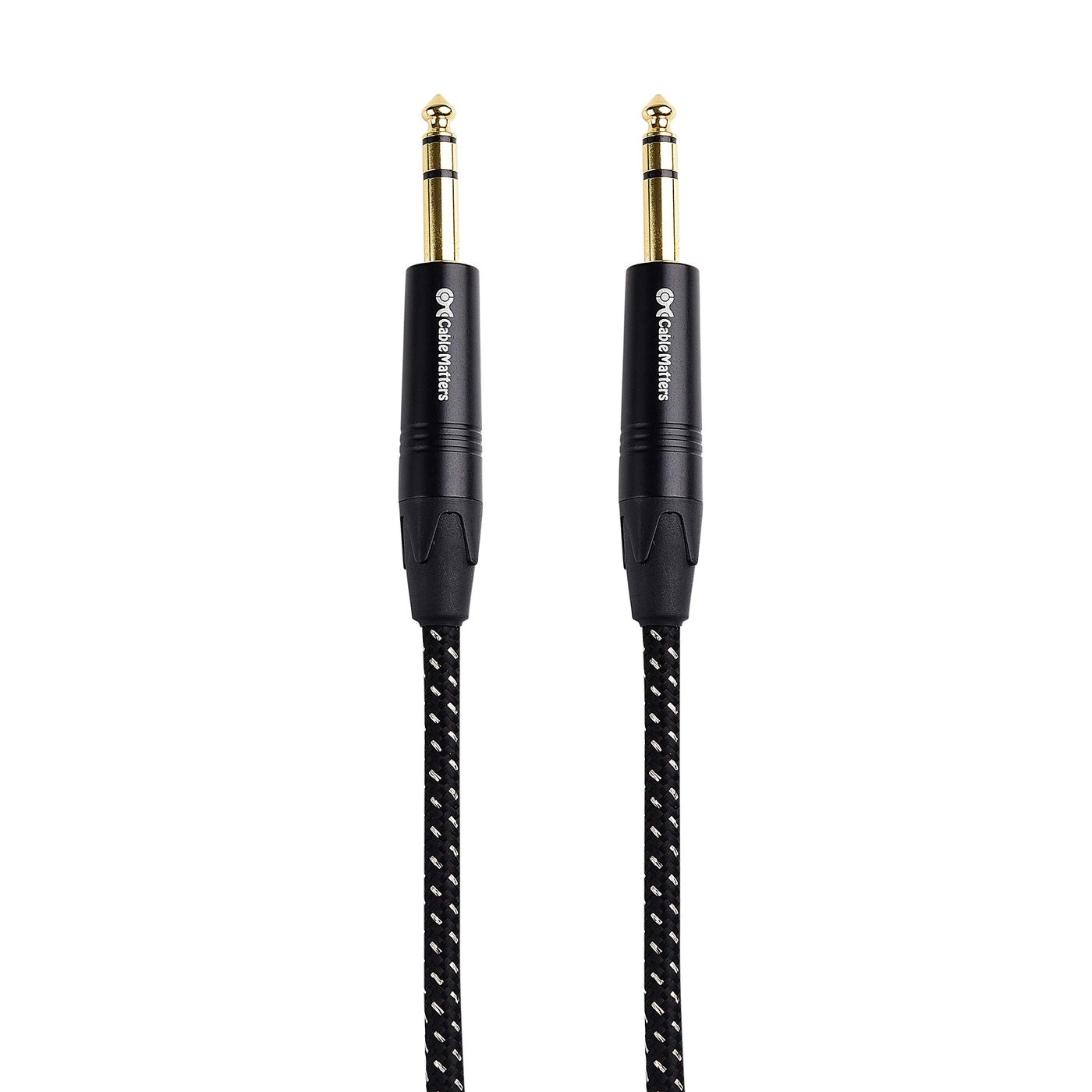 Premium Braided Balanced 1/4 Inch TRS Cable - 25 ft