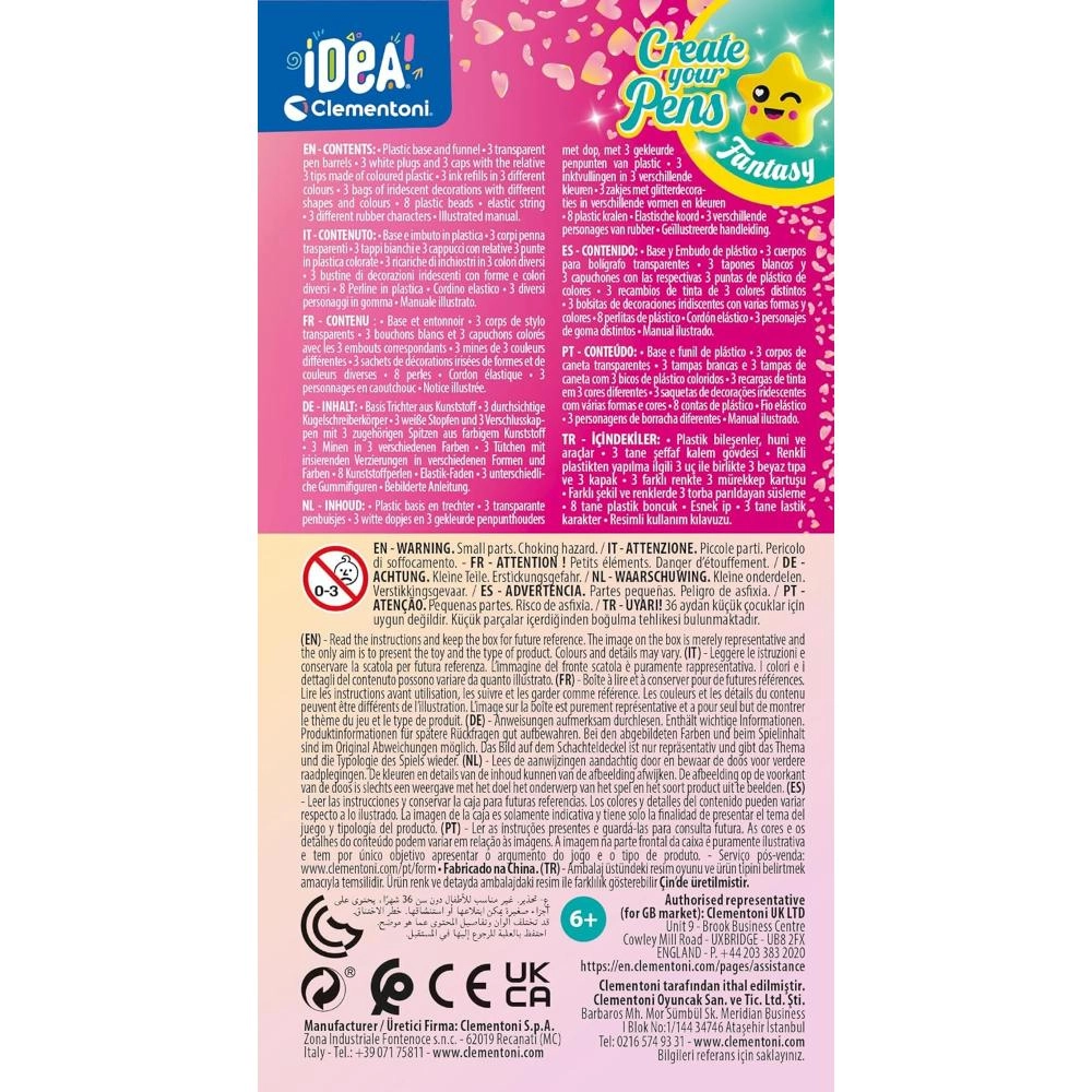 Idea Fantasy Pens - 3 pens 4 inks