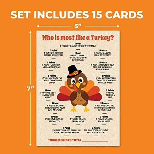 Who Is Most Like a Turkey - Adult 15 piece(s)