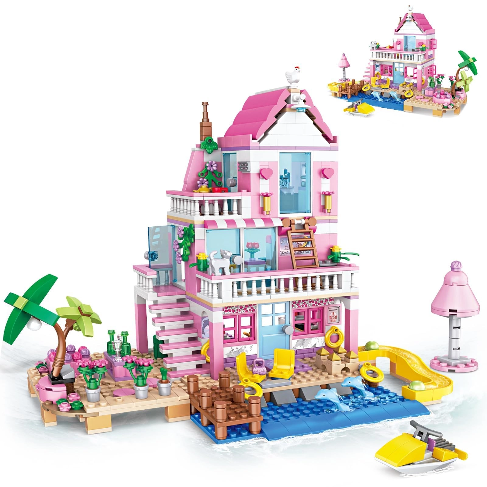 Generic Beach House Building Set - Girls 822 pcs