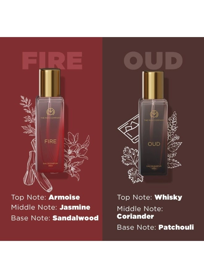 Blanc - 20ml + Night - 20ml + Fire - 20ml + Oud - 20ml