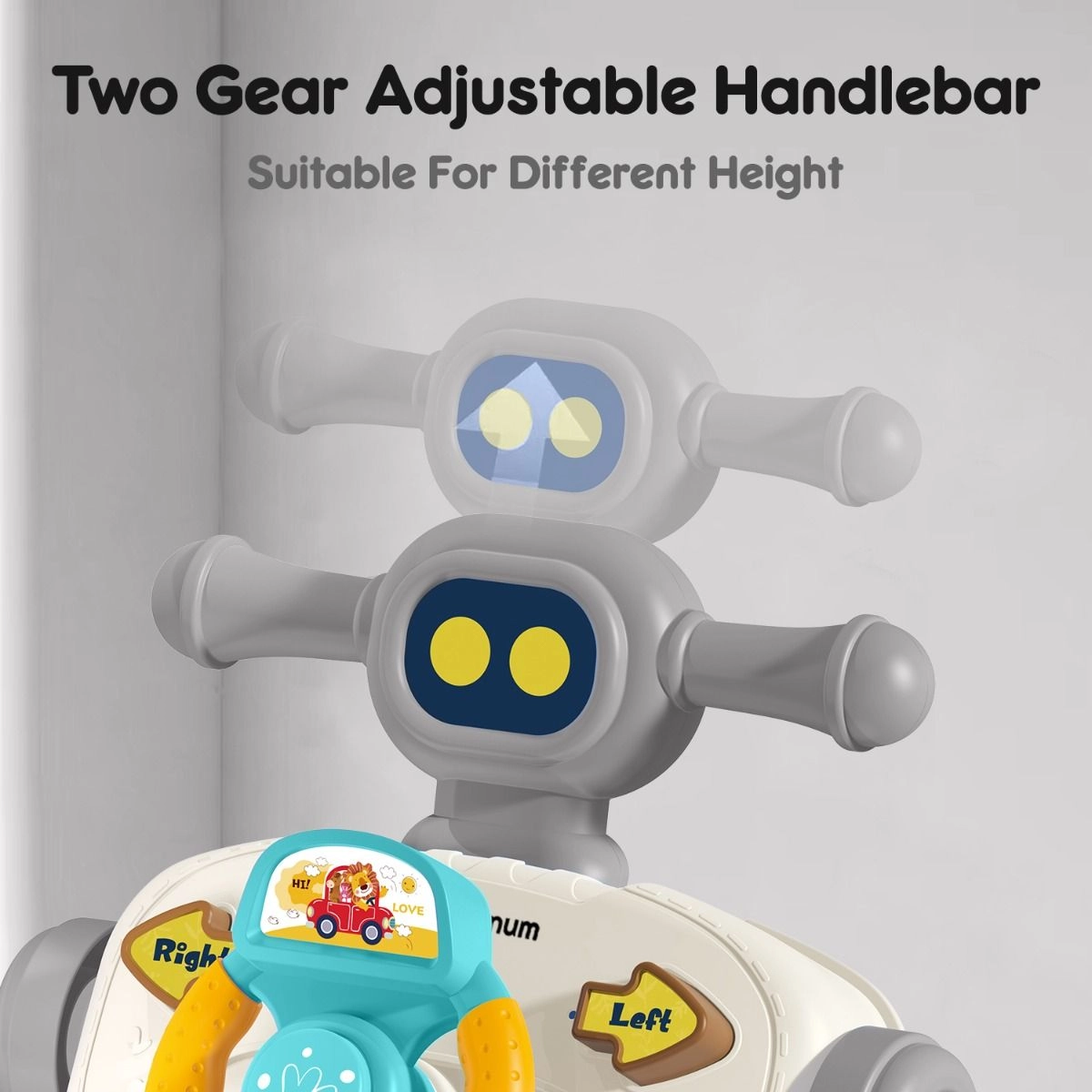 3-in-1 Baby Walker - Musical Keyboard Learning Table Mode