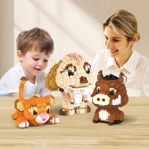 Building Sets 7157A (YC453) - Micro-brick Lion Warthog Meerkat