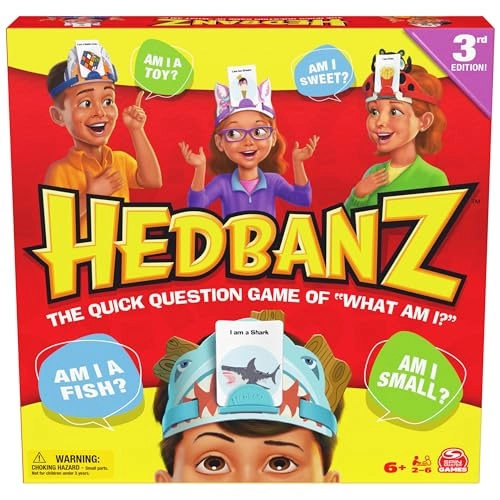 Hedbanz Core - 3rd Edition 6 Headbands 69 Picture Cards