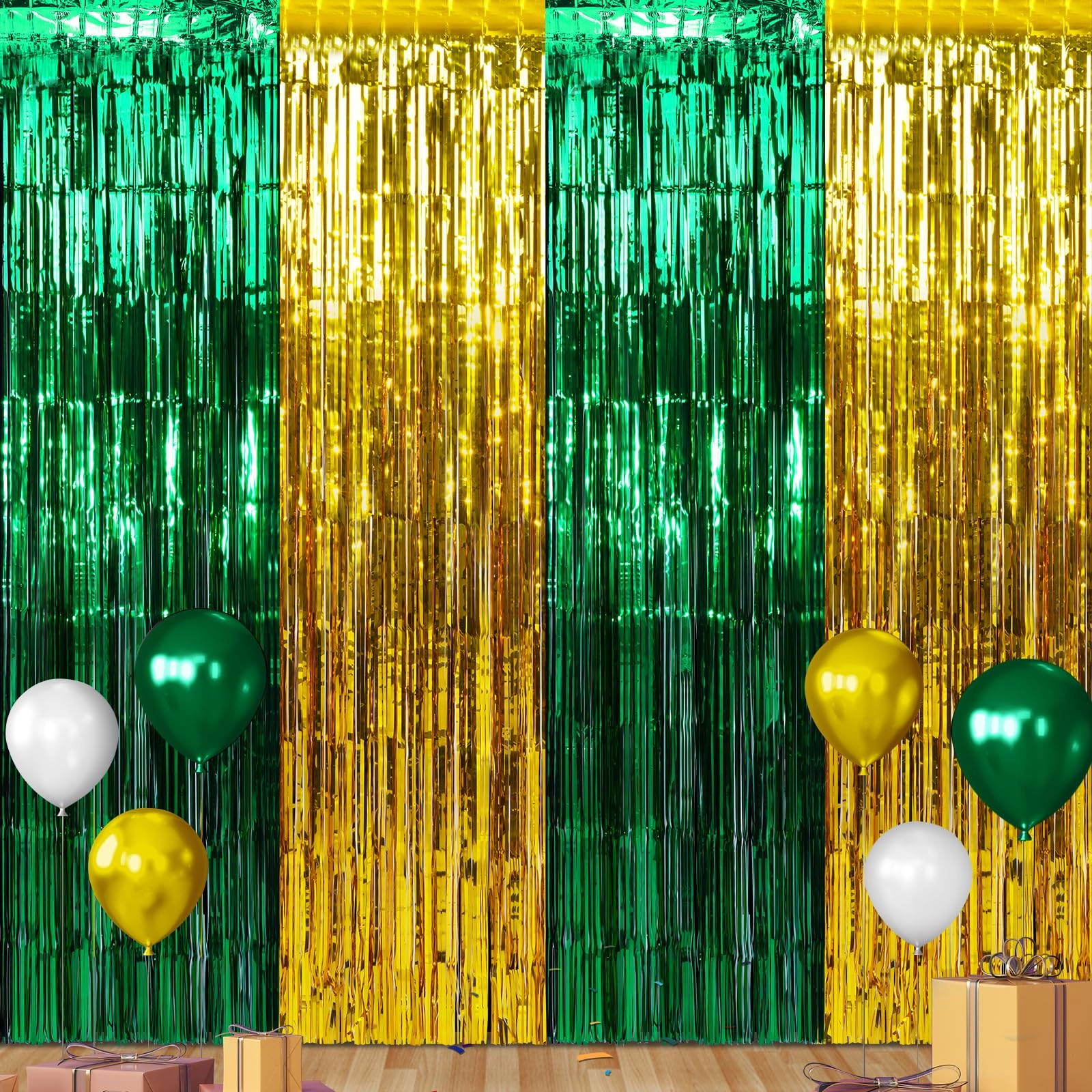 Foil Fringe Curtain - 3 Birthday Graduation Prom Wedding Pack