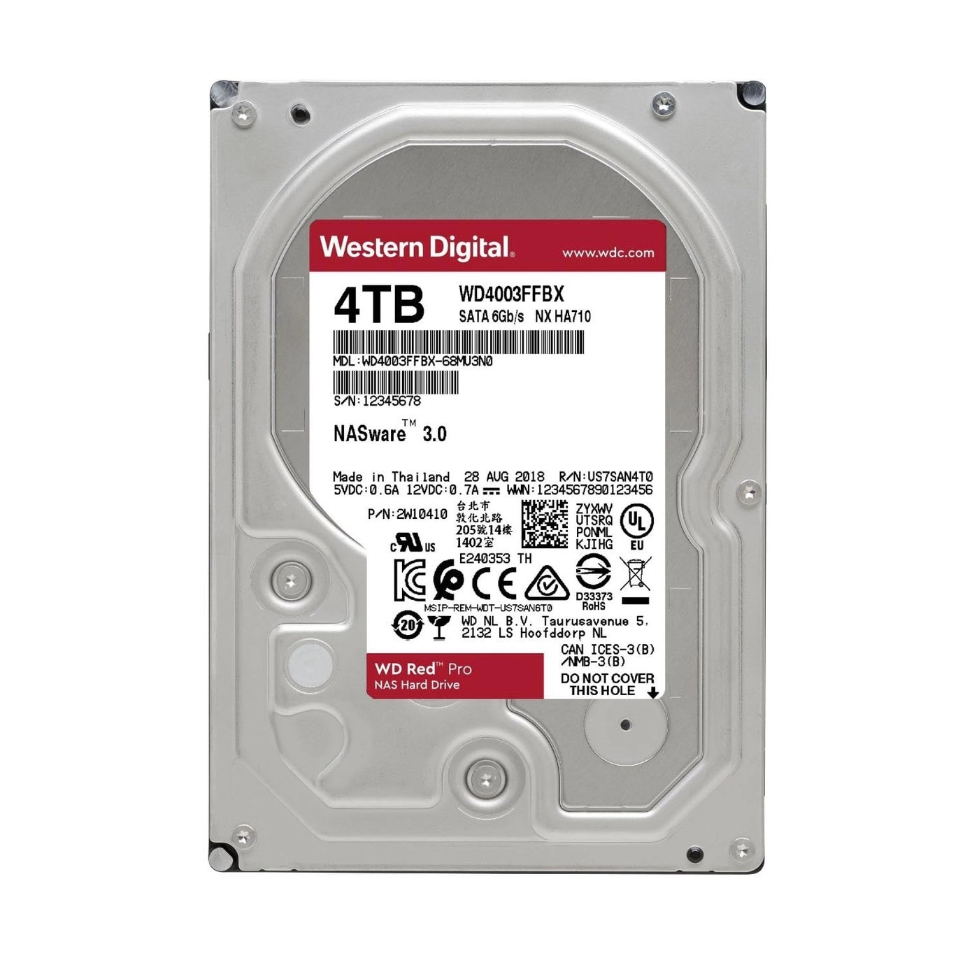 Red Pro 3.5" 7200rpm 256MB SATA 6Gb/s (WD4003FFBX) - 4TB