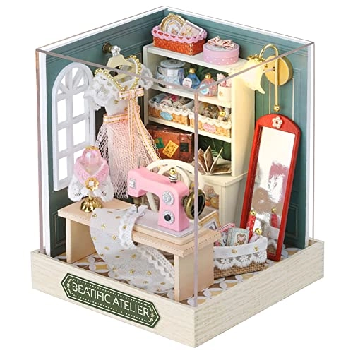 Miniature Wooden Dollhouse Furniture Kit - Creative Room 1:24
