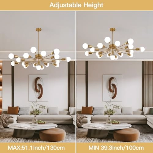 Sputnik Pendant Chandelier - Dimmable